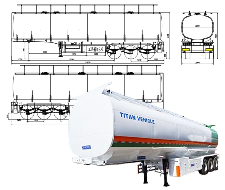 45000 Liters Petrol Tanker Trailer | Gasoline Tanker Trailer | Diesel Tanker for Sale in Guam