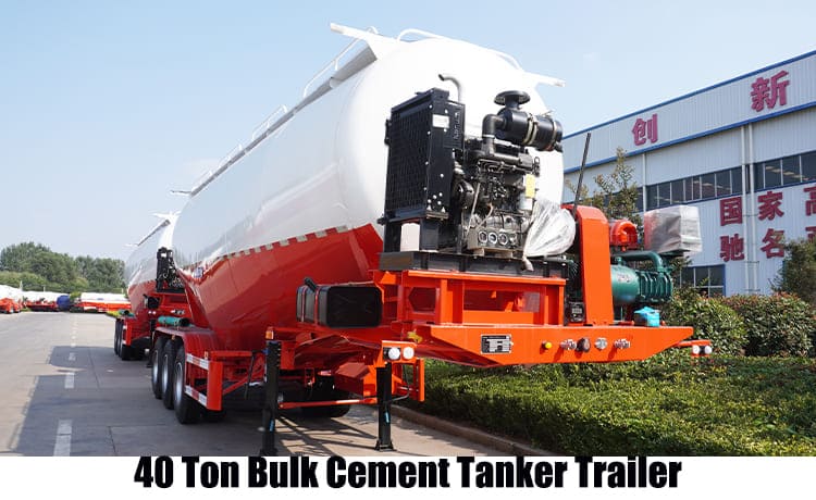 40 Ton Dry Bulk Cement Tanker Trailer for Sale in Guam Guded