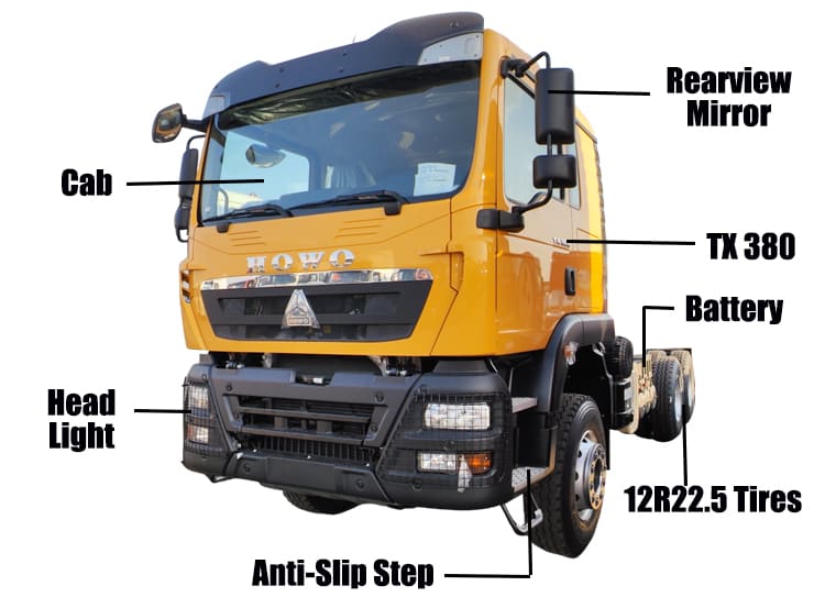ZZ4257 Sinotruk Howo TX 380 Tractor Trucks for Sale in Guam Guaga