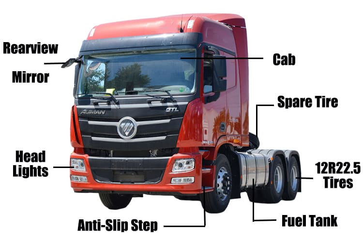 Foton Truck Price Auman GTL Truck Tractor for Sale in Guam Guhgt