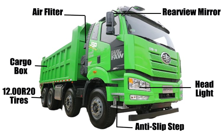 Guam Trucks for Sale - Faw Jiefang J6P Dump Truck for Sale