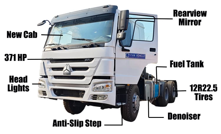 Slightly Used Truck Prices Howo Truck Head 6X4 for Sale in Guam Gugum