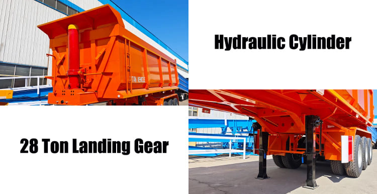 35CBM Hydraulic Dump Trailer Prices for Sale in Guam Guded