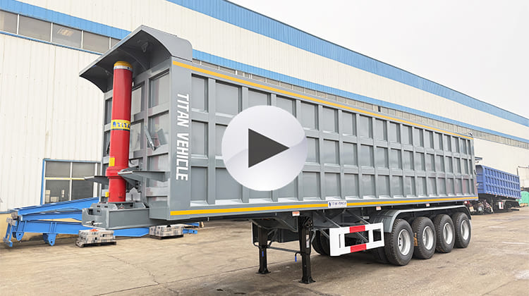 4 Axle End Dump Truck Trailer for Sale in Guam Gugum
