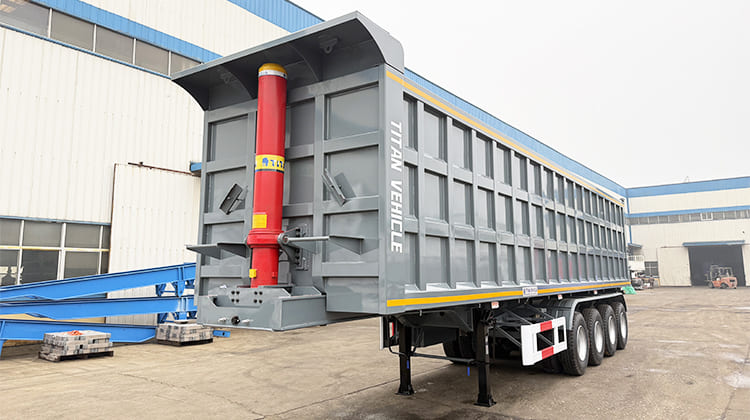 4 Axle End Dump Truck Trailer for Sale in Guam Gugum