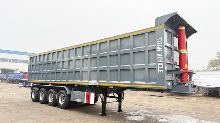 4 Axle End Dump Truck Trailer for Sale in Guam Gugum