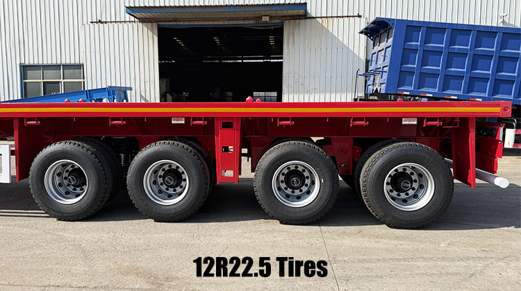 Quad Axle Semi Truck Flatbed Trailer for Sale in Guam Guaga