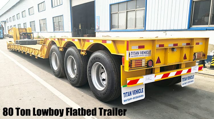 80 Ton Lowboy Detachable Trailer | Lowboy Flatbed Trailer | Lowboy Semi Trailer Truck for Sale in Guam