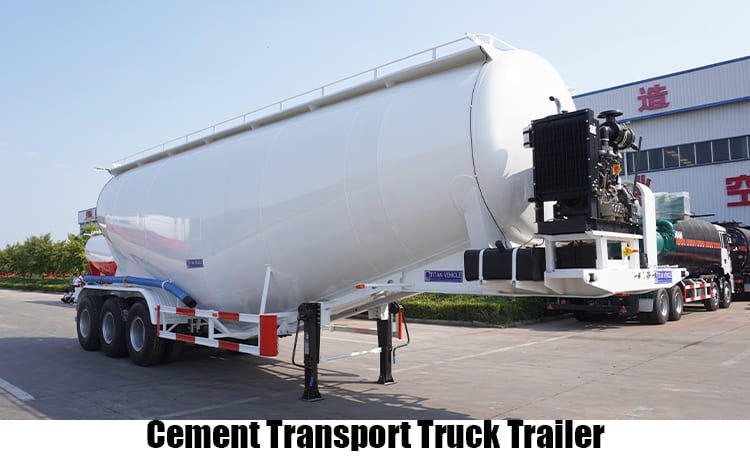 Tri Axle Silo Trailer Cement Bulk Tanker Transport Truck for Sale in Guam Agana