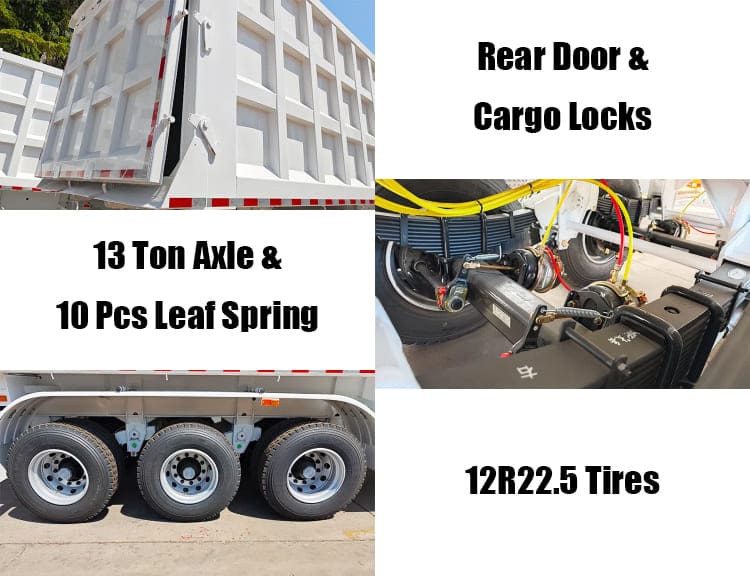 Tri Axle Hydraulic Tipper Truck Tipping Trailer for Sale in Guam Guded