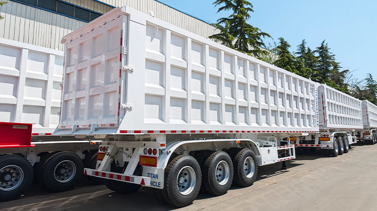Tri Axle Hydraulic Tipper Truck Tipping Trailer for Sale in Guam Guded