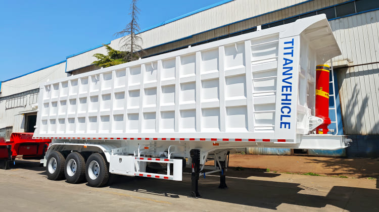 Tri Axle Hydraulic Tipper Truck Tipping Trailer for Sale in Guam Guded