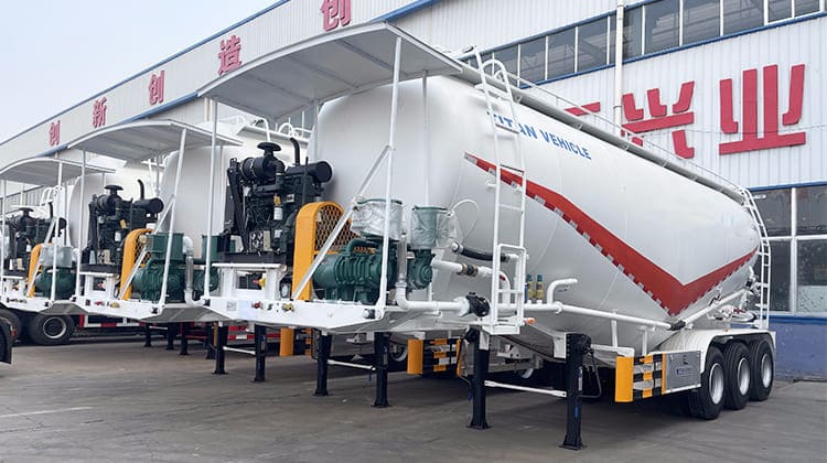 3 Axle Dry Bulk Tanks Trailer Cement Bulker Truck for Sale in Guam Apra