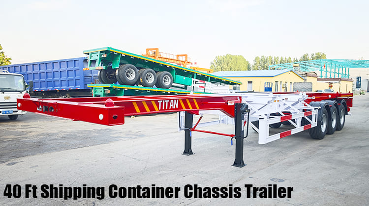 40 Ft Shipping Container Chassis Trailer for Sale in Guam