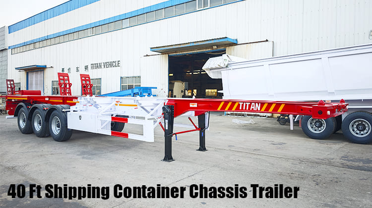 40 Ft Shipping Container Chassis Trailer for Sale in Guam