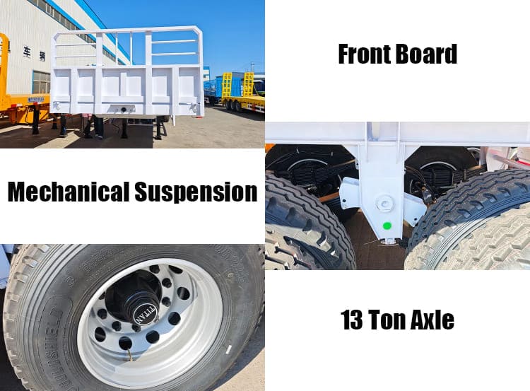3 Axle 40 Ft Flatbed Trailers Price for Sale Near Me in Guam