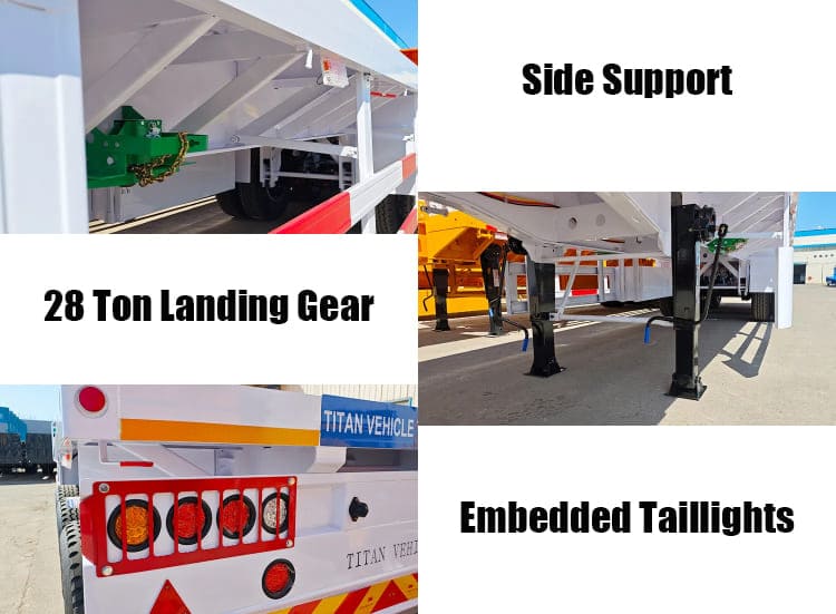 3 Axle 40 Ft Flatbed Trailers Price for Sale Near Me in Guam