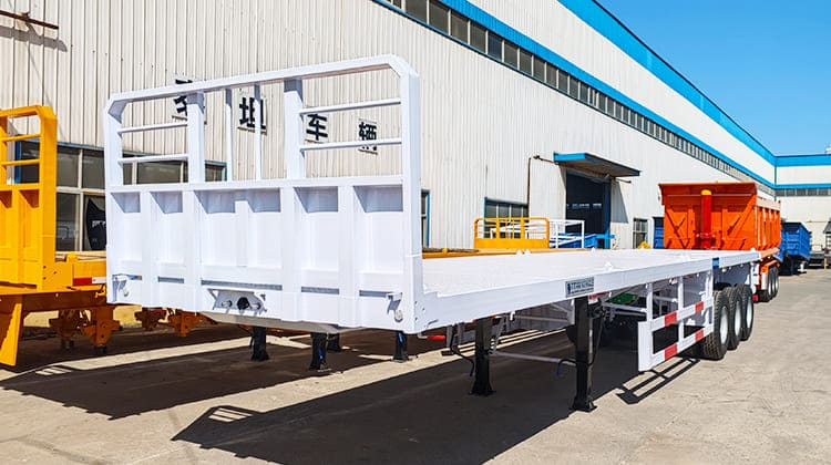 3 Axle 40 Ft Flatbed Trailers Price for Sale Near Me in Guam