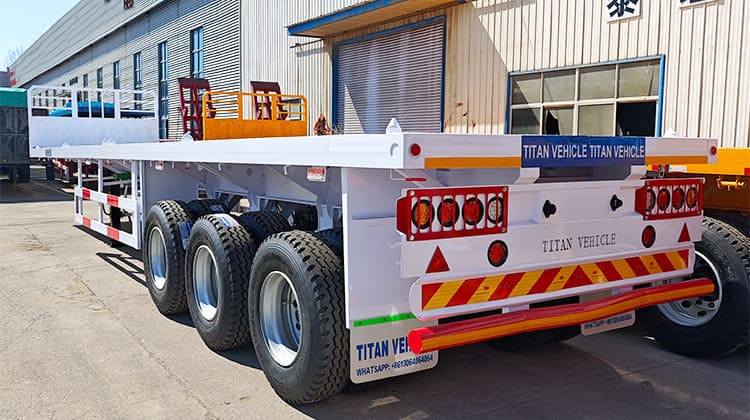 3 Axle 40 Ft Flatbed Trailers Price for Sale Near Me in Guam