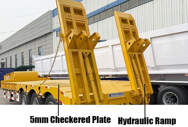 Tri Axle Excavator Lowbed Semi Trailer in Guam
