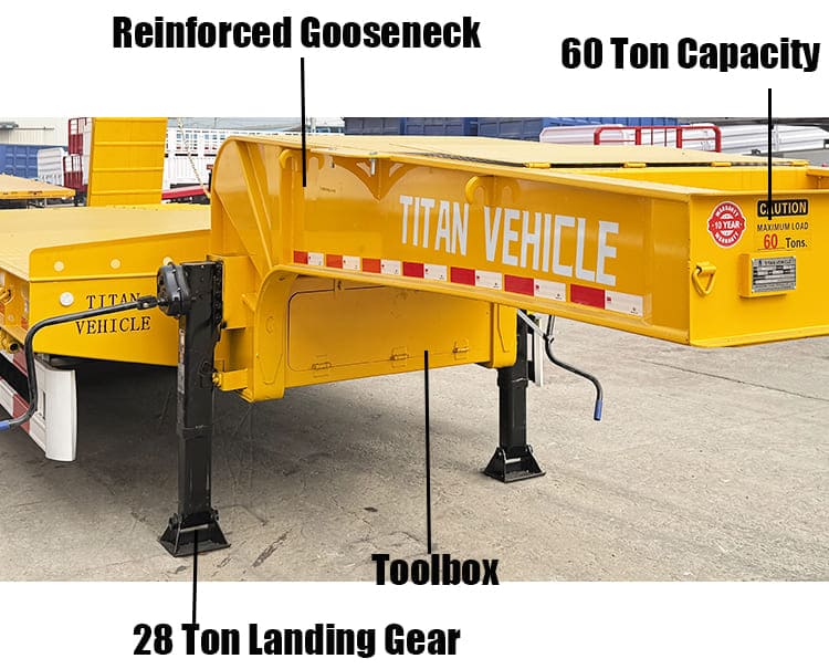 Tri Axle Excavator Lowbed Semi Trailer in Guam