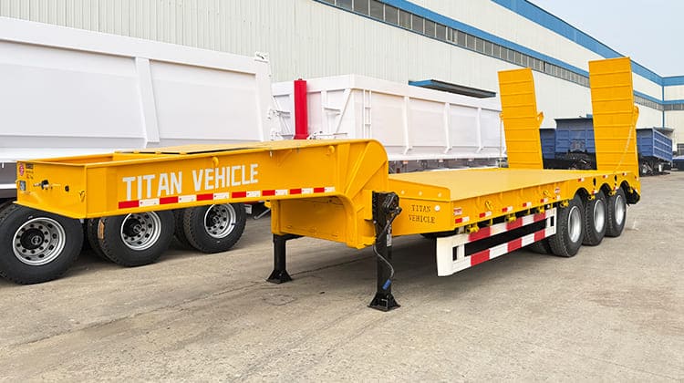 Tri Axle Excavator Lowbed Semi Trailer in Guam