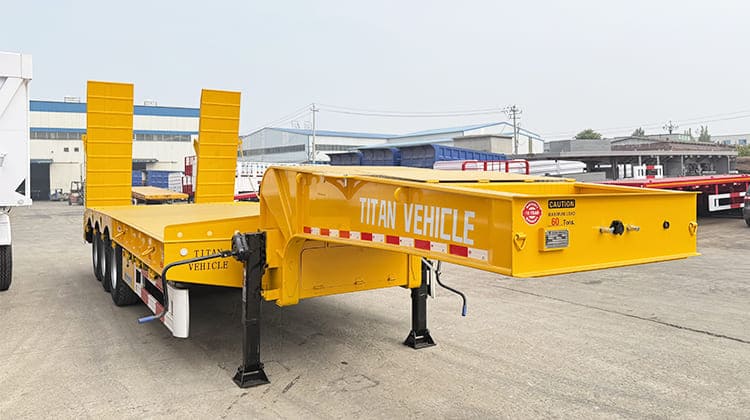 Tri Axle Excavator Lowbed Semi Trailer in Guam