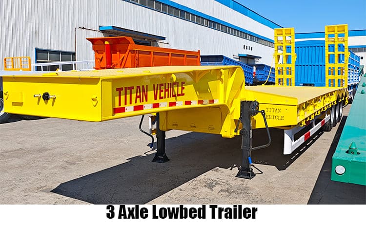 3 Axle Low Bed Trailer for Sale in Guam, Guded