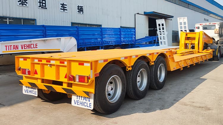 50/80/100 Ton Custom Excavator Lowboy Trailers Manufacturers for Sale in Guam