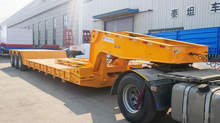 50/80/100 Ton Custom Excavator Lowboy Trailers Manufacturers for Sale in Guam