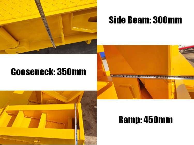 50/80/100 Ton Custom Excavator Lowboy Trailers Manufacturers for Sale in Guam