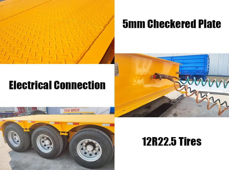 50/80/100 Ton Custom Excavator Lowboy Trailers Manufacturers for Sale in Guam