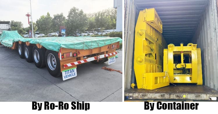 50/80/100 Ton Custom Excavator Lowboy Trailers Manufacturers for Sale in Guam