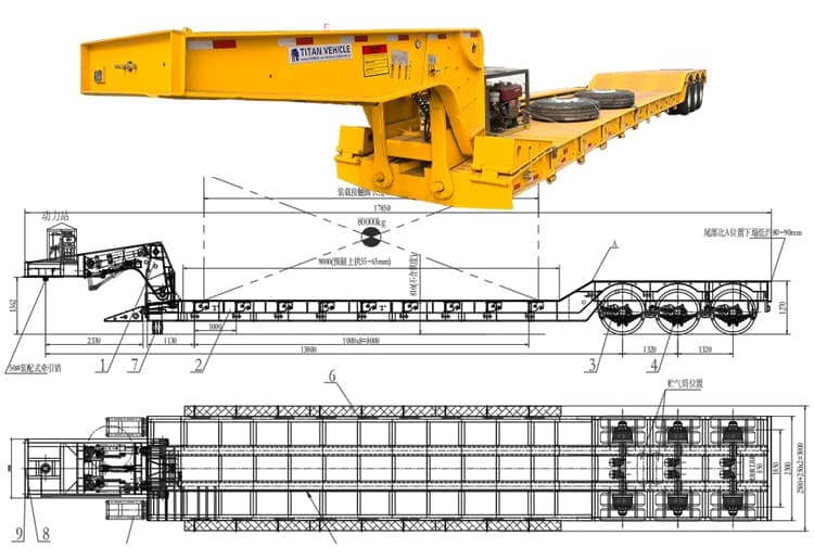 80 Ton RGN Removable Gooseneck Trailer for Sale in Guam