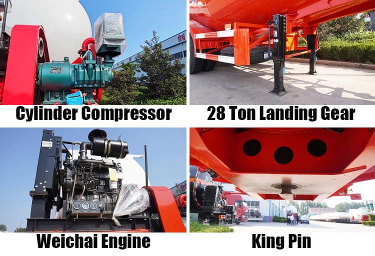 40 CBM Dry Bulk Tanks Silo Trailer for Sale in Guam