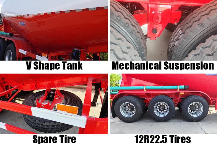 40 CBM Dry Bulk Tanks Silo Trailer for Sale in Guam