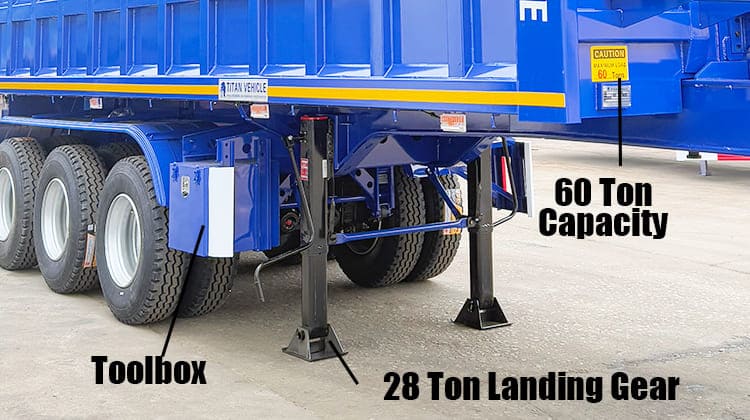35 CBM Hydraulic Tipper Tipping Trailer for Sale in Guam