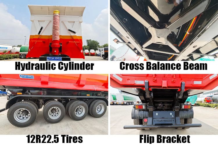 40 CBM Dump Truck Semi Trailer for Sale in Guam Agana