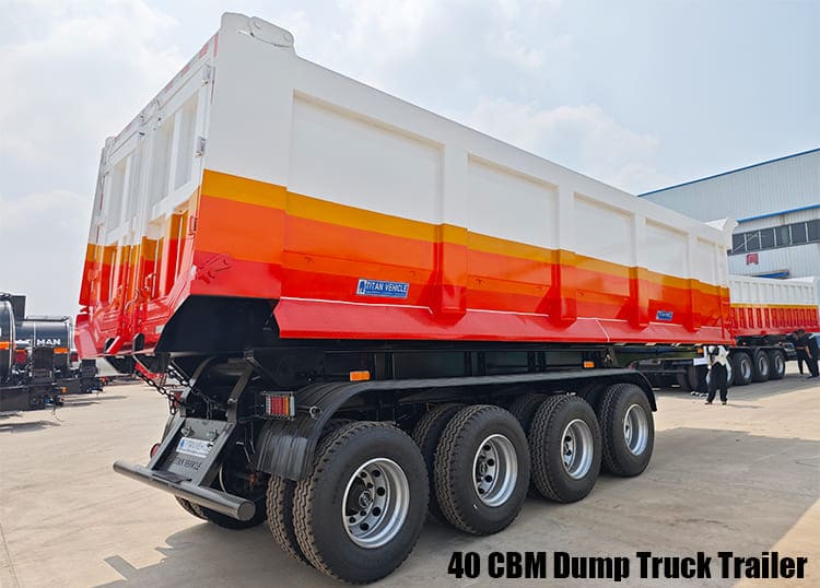 40 CBM Dump Truck Semi Trailer for Sale in Guam Agana