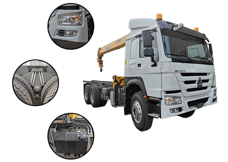 Howo Truck with XCMG Truck Mounted Crane in Papua New Guinea