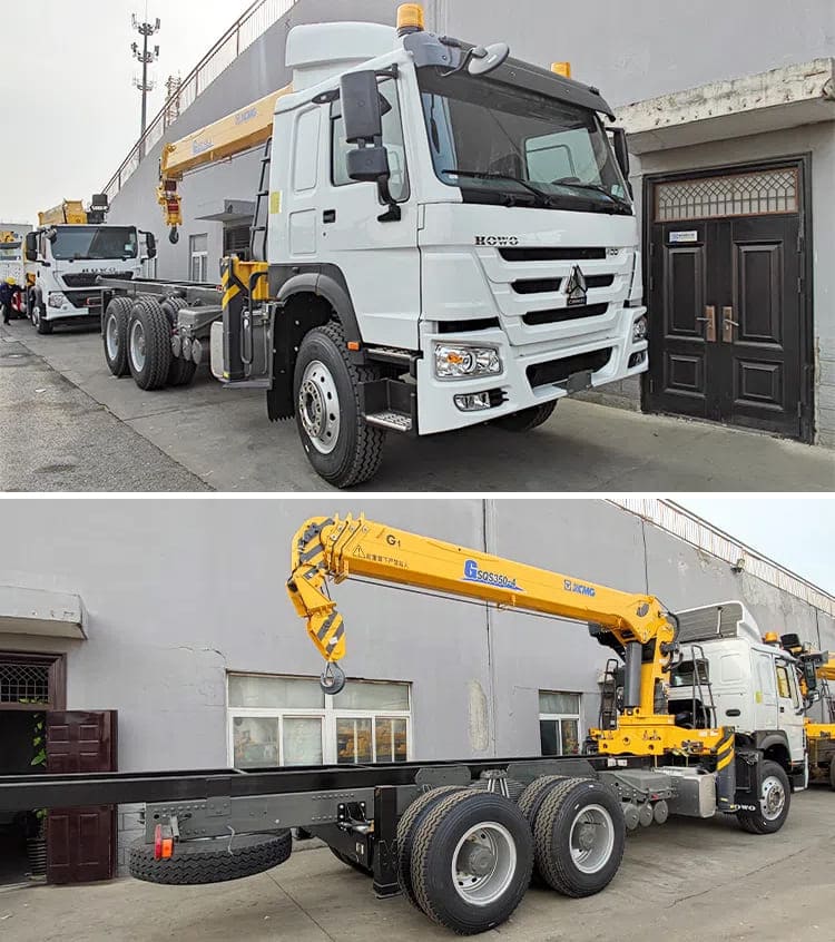 Howo Truck with XCMG Truck Mounted Crane in Papua New Guinea