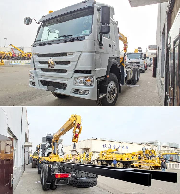 Howo Truck with XCMG Truck Mounted Crane in Papua New Guinea