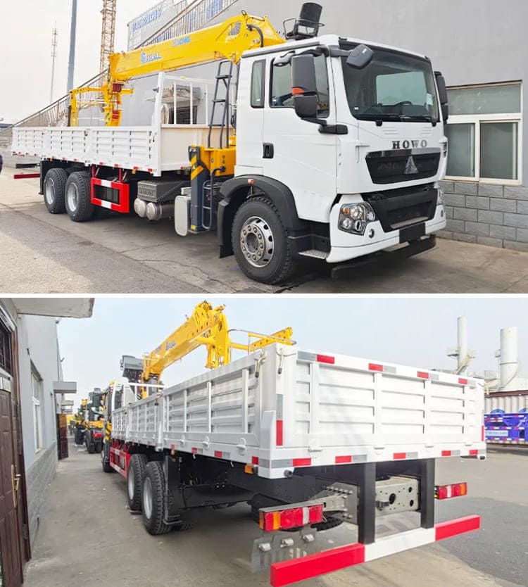 Howo Crane Truck with XCMG Crane in Papua New Guinea