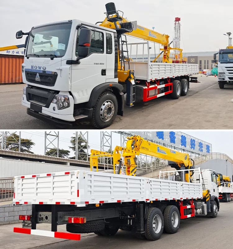 Howo Crane Truck with XCMG Crane in Papua New Guinea