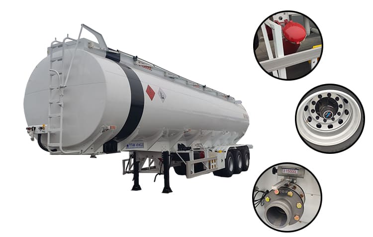 45000 Liters Diesel Fuel Tanker Trailer for Sale in Guam