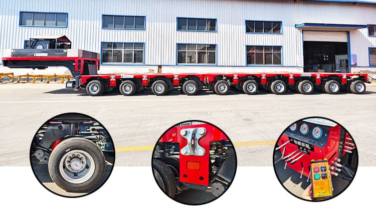 Hydraulic Nicolas Modular Multi Axle Trailer for Sale in Indonesia