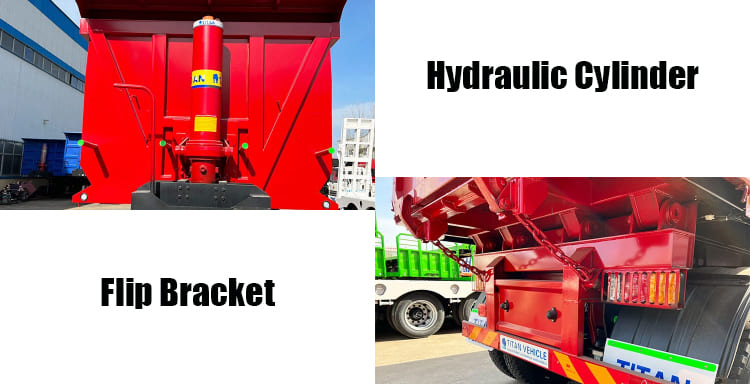 3 Axle End Dump Truck Semi Trailer for Sale in Guam