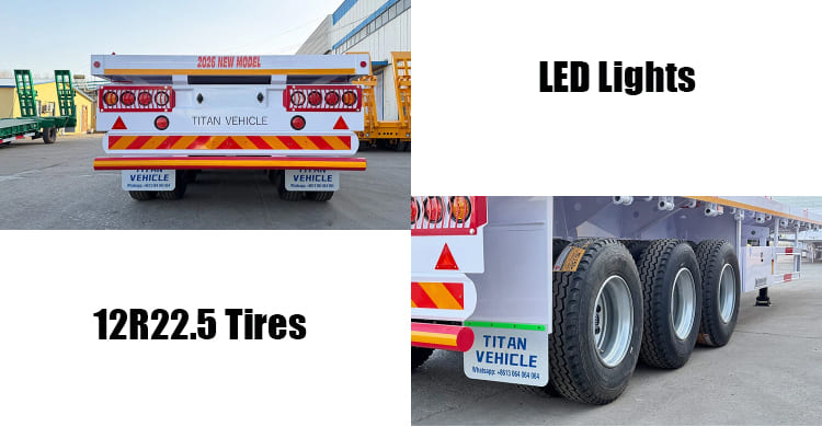 Tri Axle Flat Deck Trailer | Flatbed Semi Trailer Price in Guam