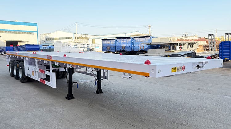 Tri Axle Flat Deck Trailer | Flatbed Semi Trailer Price in Guam