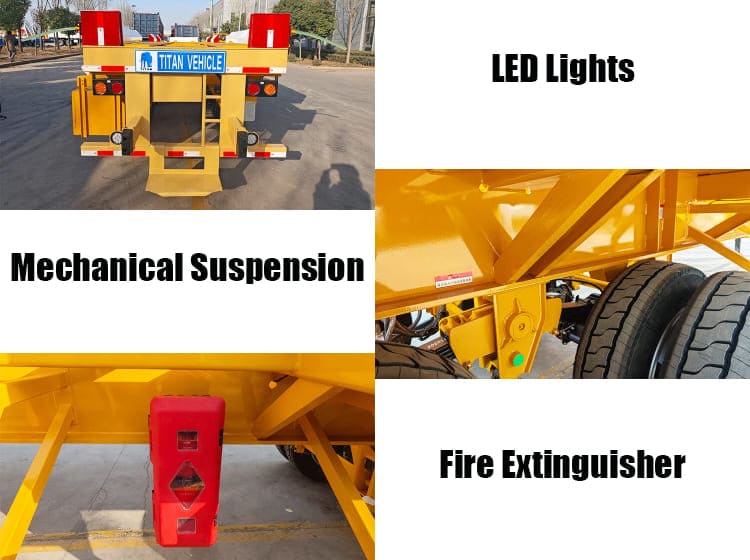 Terminal Container Chassis Semi Trailer for Sale in Guam 